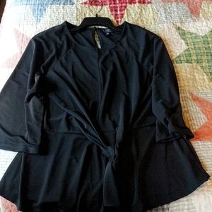 Eloquii Black size 14/16 peplum 3/4 sleeve blouse